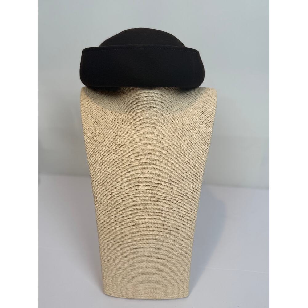 Vintage Bollman Doeskin Wool Pillbox Hat Brown 1960s Made in USA
